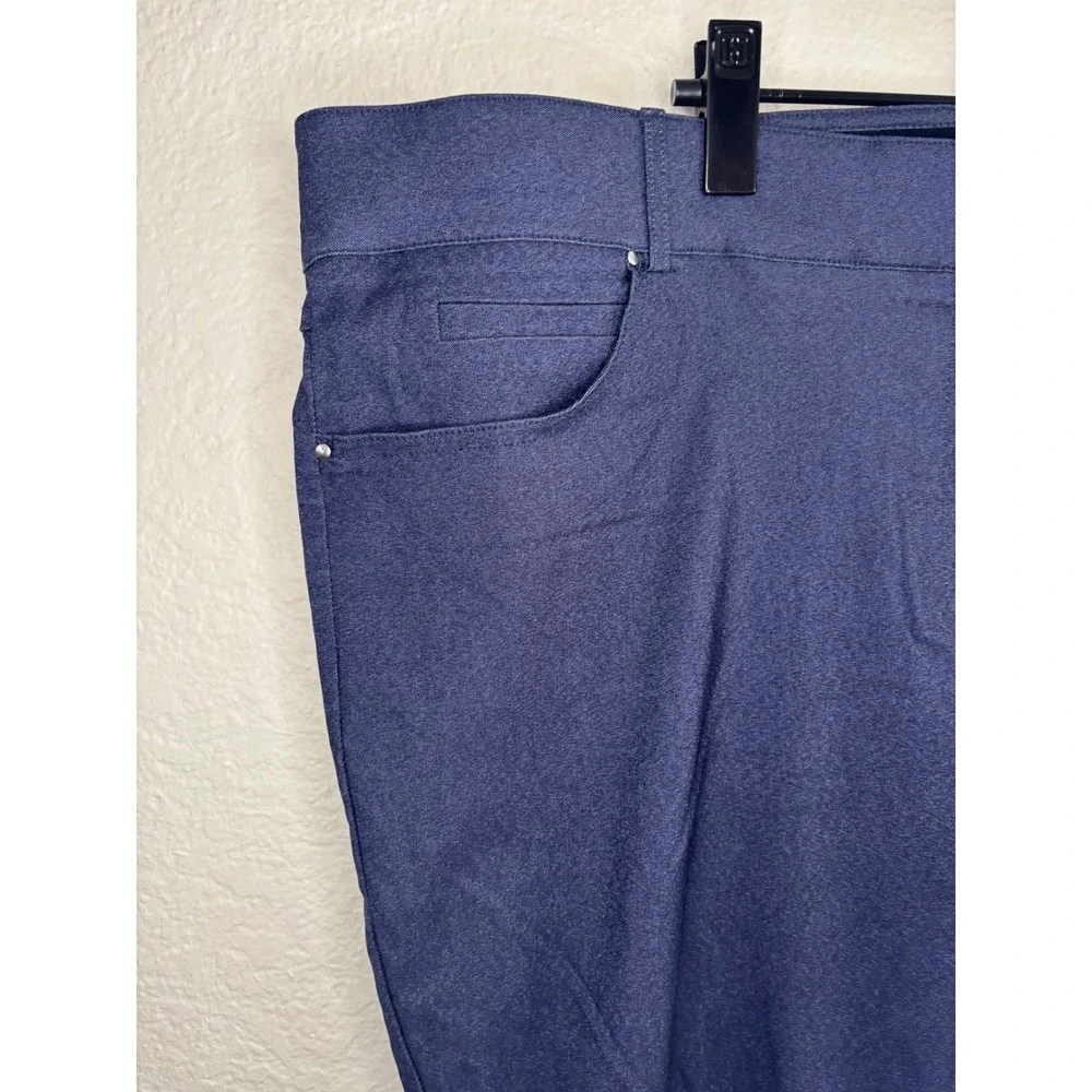 Love Scarlett Pull On Pants 20W Excellent Navy Blue Straight Leg Plus Size
